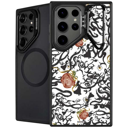 Disney Snow White Roses and Character Silhouette Galaxy S25 Ultra Kickstand Case